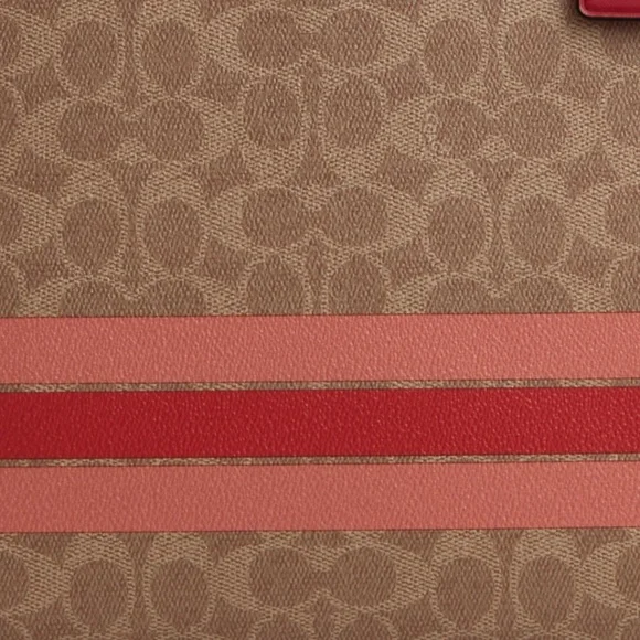 Coach City Tote Bag In Signature Canvas With Stripe PLUS Wallet NWT - Picture 5 of 5